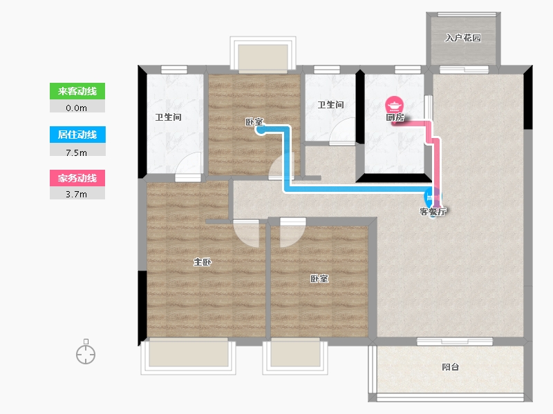 江西省-赣州市-星州润达城·璟园-89.60-户型库-动静线