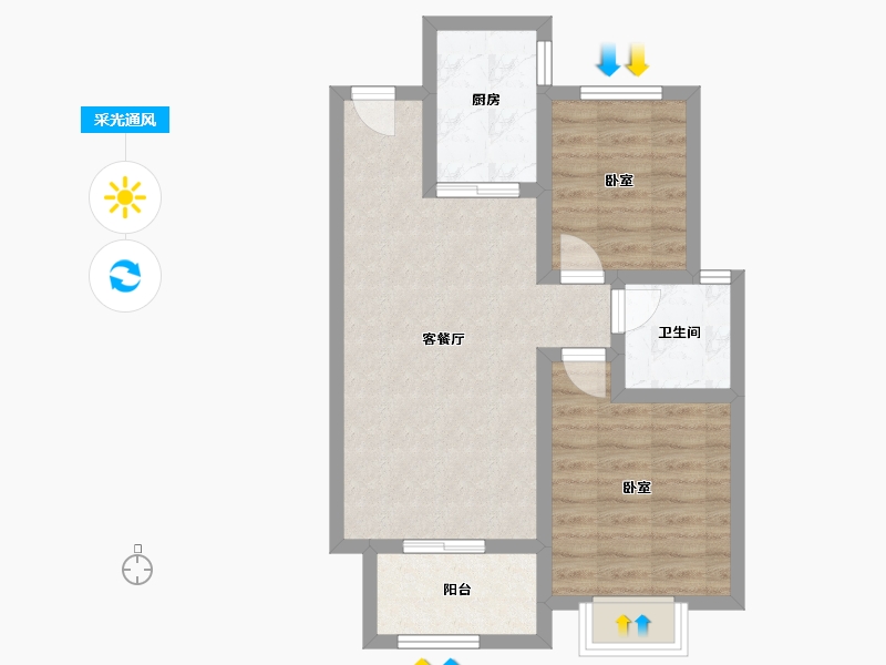 浙江省-丽水市-志城铂金时代-59.01-户型库-采光通风