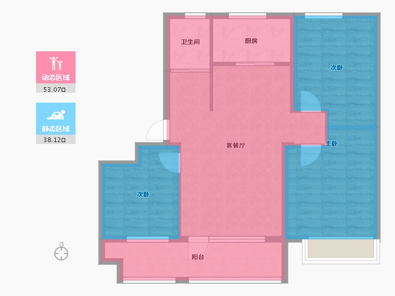 山东省-日照市-德瑞·锦绣学府-81.60-户型库-动静分区