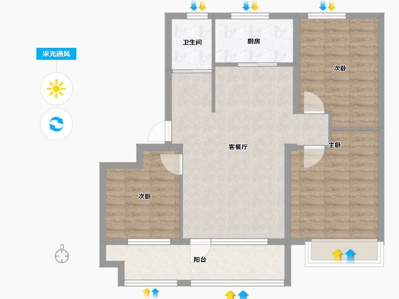 山东省-日照市-德瑞·锦绣学府-81.60-户型库-采光通风