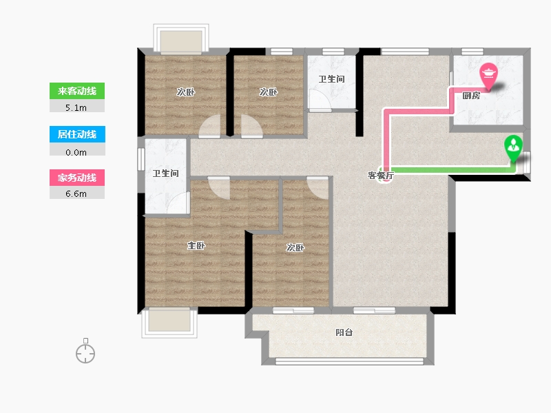 湖北省-宜昌市-福星惠誉金色华府-109.90-户型库-动静线