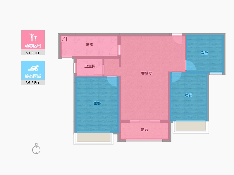 湖北省-黄冈市-长安世纪城-78.41-户型库-动静分区