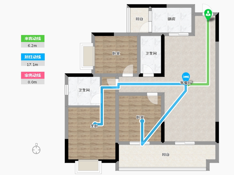 贵州省-铜仁市-松桃外滩二期-103.80-户型库-动静线