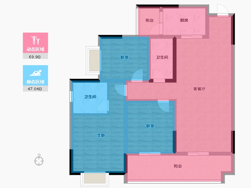 贵州省-铜仁市-松桃外滩二期-103.80-户型库-动静分区