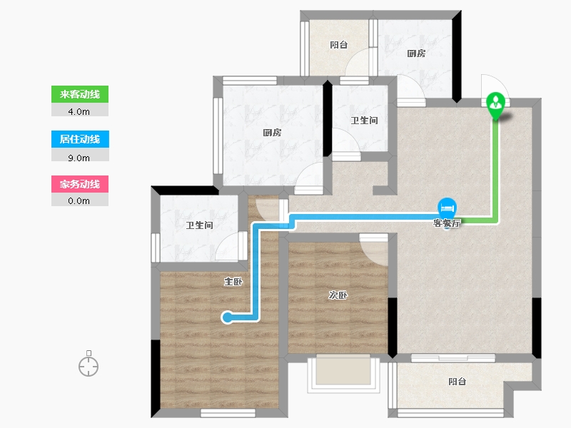 四川省-遂宁市-龙腾帝景-79.35-户型库-动静线