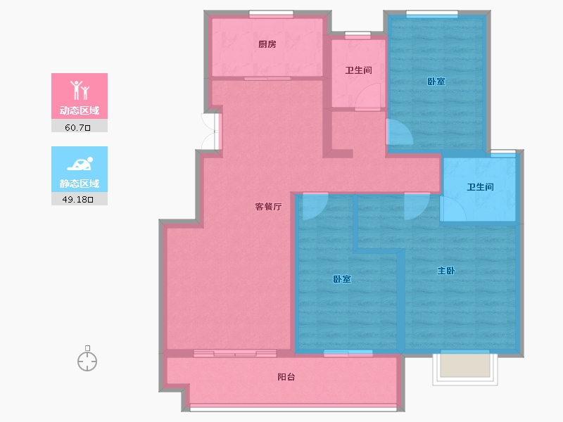 安徽省-蚌埠市-山水文园-98.43-户型库-动静分区