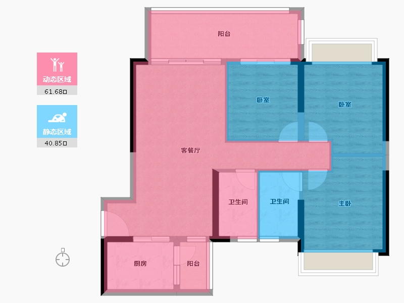 广东省-湛江市-吴川时代广场-92.40-户型库-动静分区