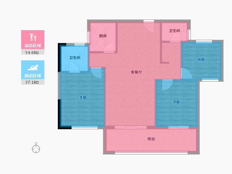 福建省-南平市-建瓯宏林世纪城-83.55-户型库-动静分区