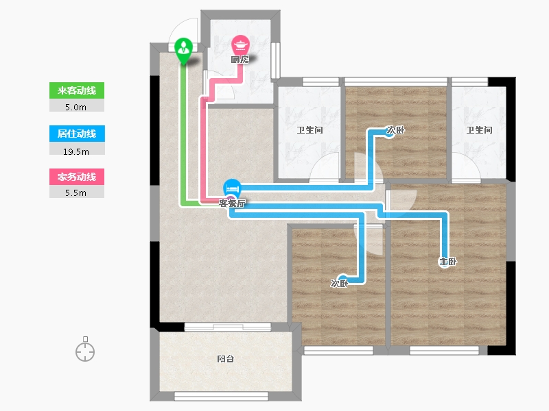 福建省-南平市-建瓯宏林世纪城-71.76-户型库-动静线