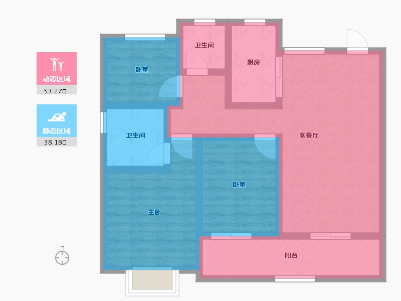 浙江省-丽水市-志城铂金时代-80.19-户型库-动静分区