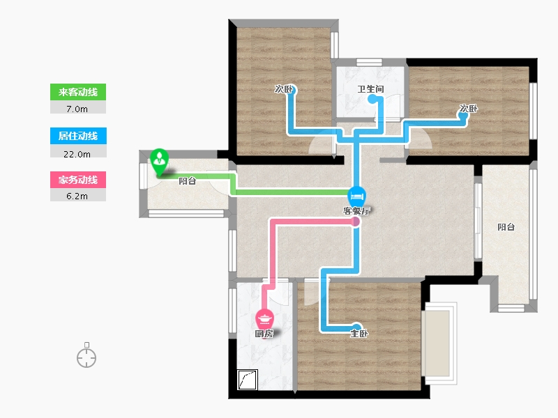 福建省-漳州市-龙江新苑-77.68-户型库-动静线