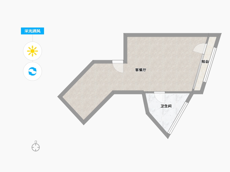 辽宁省-大连市-天兴罗斯福公寓-47.00-户型库-采光通风