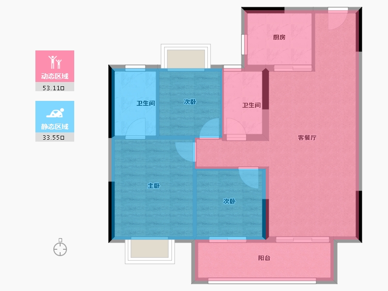 江西省-吉安市-安福碧桂园-78.00-户型库-动静分区