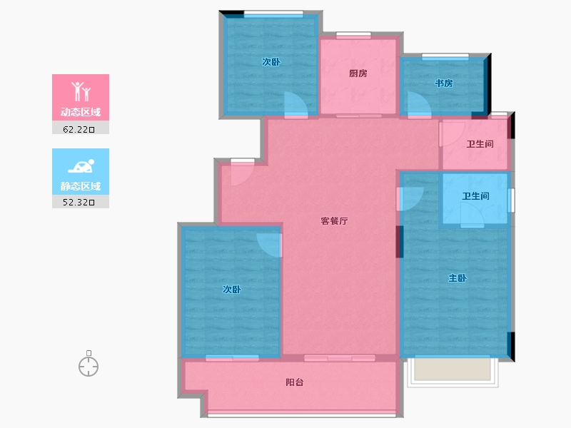 安徽省-黄山市-大家云锦-103.53-户型库-动静分区