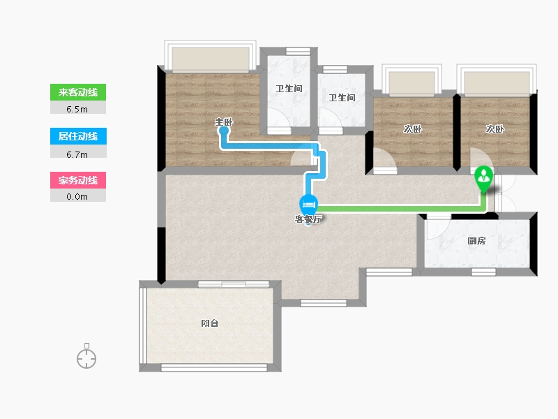 四川省-遂宁市-金宏璟悦湾-81.31-户型库-动静线