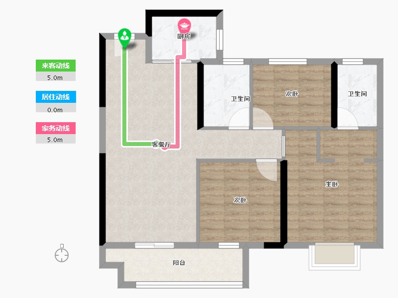 湖北省-宜昌市-福星惠誉金色华府-83.30-户型库-动静线