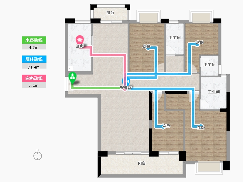 广东省-汕尾市-岁宝华府-133.67-户型库-动静线