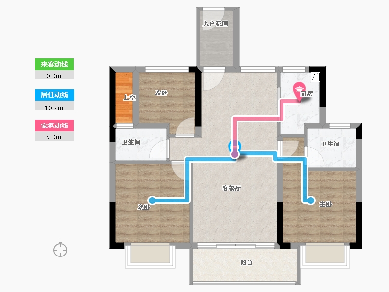 江西省-吉安市-东瑞公园学府-77.60-户型库-动静线