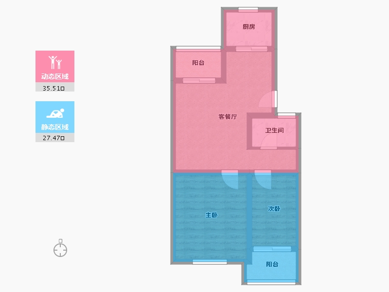 安徽省-黄山市-缦山云起-55.20-户型库-动静分区