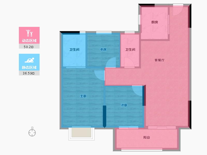 江西省-吉安市-东投金鼎城-78.62-户型库-动静分区