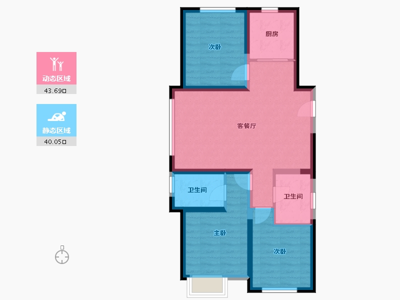 河北省-秦皇岛市-秦皇皓月城-74.28-户型库-动静分区