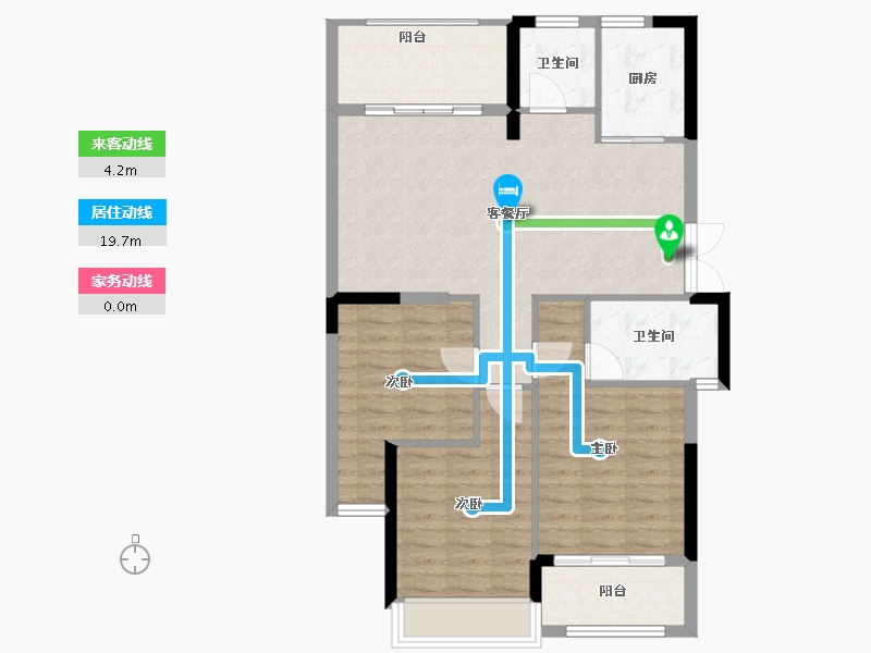 福建省-南平市-坤润金瓯湾-88.84-户型库-动静线