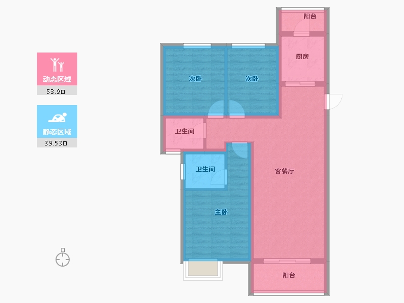 新疆维吾尔自治区-喀什地区-安家·湖景天城-82.92-户型库-动静分区