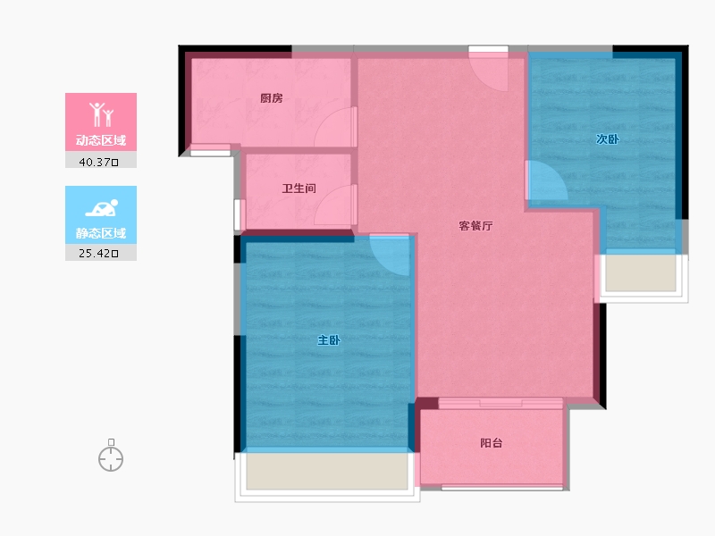 福建省-南平市-坤润金瓯湾-59.59-户型库-动静分区