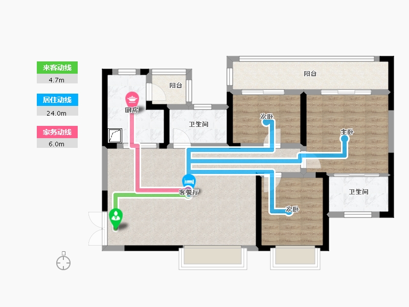 四川省-德阳市-文泰蔚蓝半岛-85.00-户型库-动静线