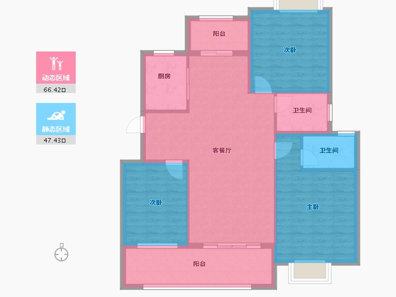 湖北省-黄冈市-长安世纪城-103.27-户型库-动静分区