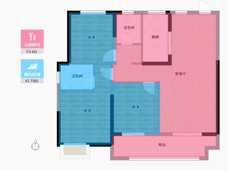 安徽省-蚌埠市-安建·汉城源筑-92.00-户型库-动静分区