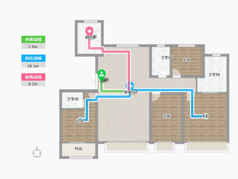 河北省-石家庄市-天成云玺-142.40-户型库-动静线