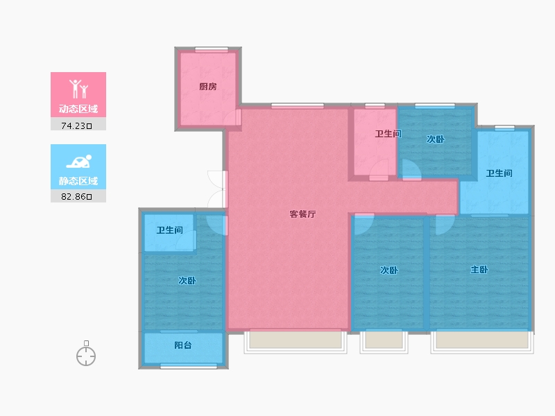 河北省-石家庄市-天成云玺-142.40-户型库-动静分区