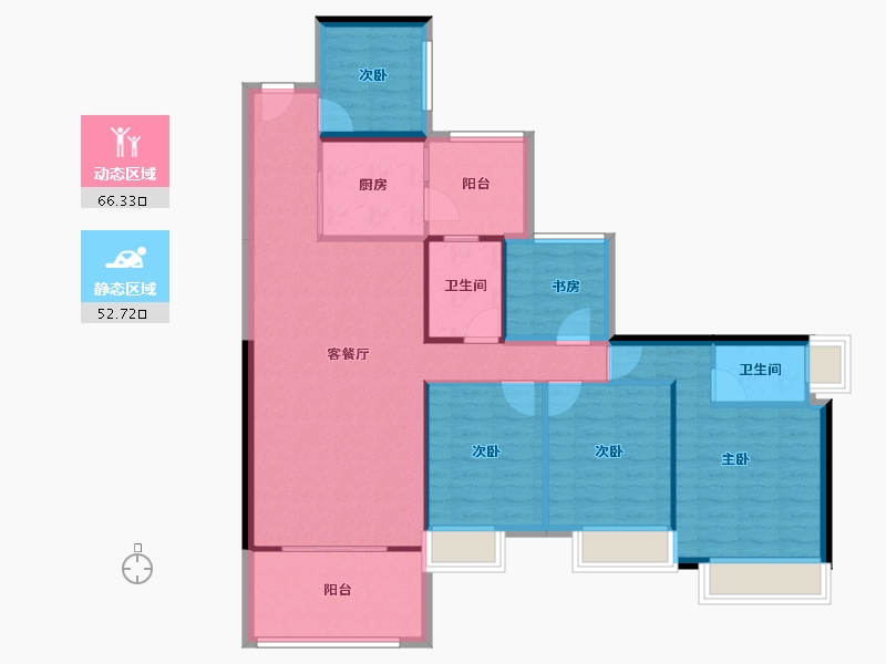 广东省-湛江市-公园一号-107.63-户型库-动静分区