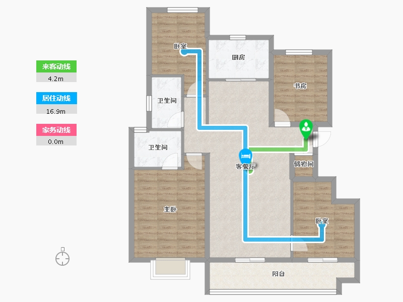 山东省-威海市-​荣成中骏世界城-108.00-户型库-动静线