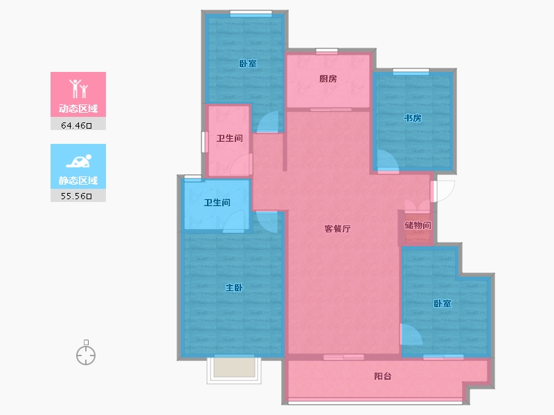 山东省-威海市-​荣成中骏世界城-108.00-户型库-动静分区