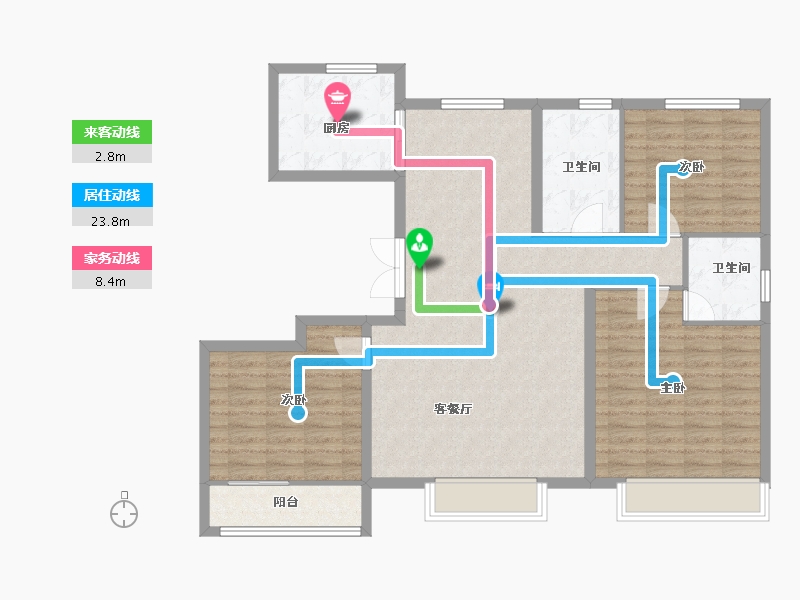 河北省-石家庄市-天成云玺-110.40-户型库-动静线