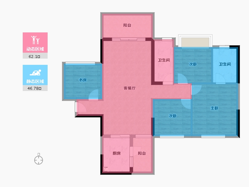 广东省-湛江市-荣基满芳庭-97.14-户型库-动静分区