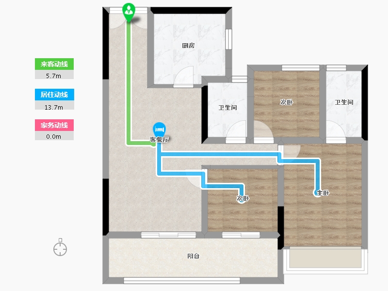 陕西省-汉中市-缙颐御璟上城-81.40-户型库-动静线