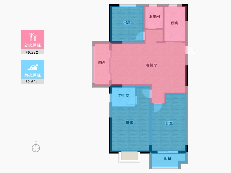 安徽省-蚌埠市-德惠·尚书府-92.00-户型库-动静分区