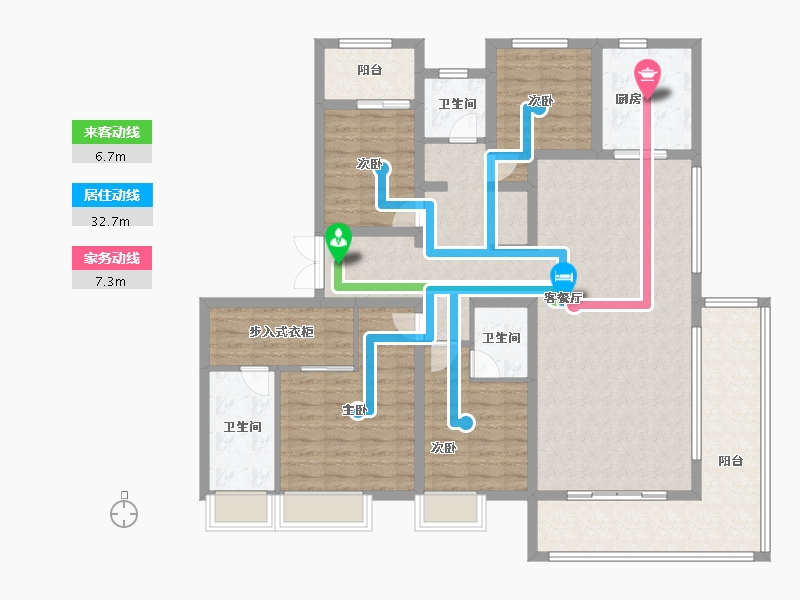 陕西省-汉中市-陕建·汉悦府-136.00-户型库-动静线