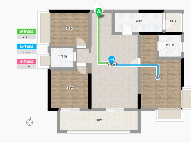 四川省-雅安市-恺悦天地2期-95.00-户型库-动静线