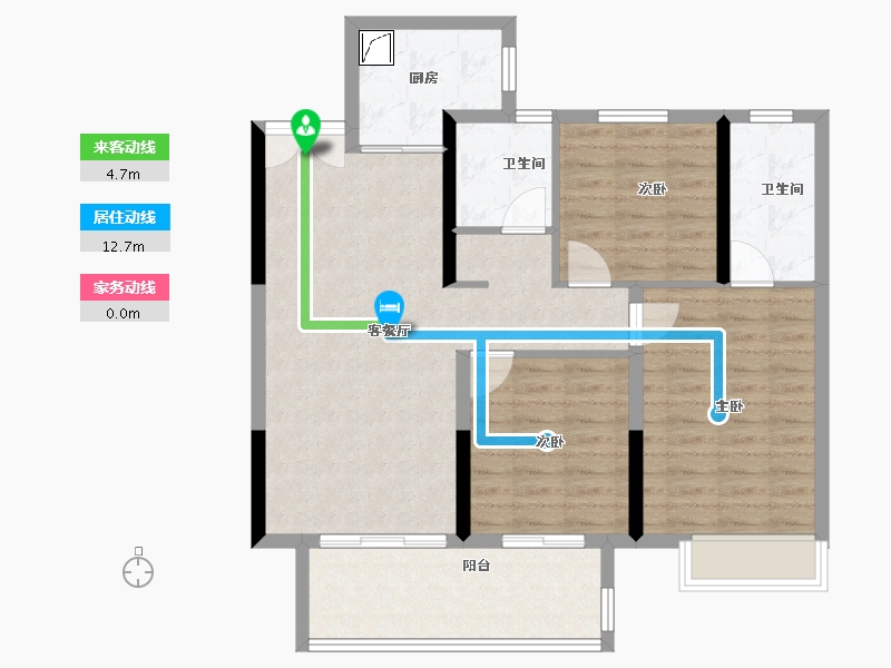 江西省-赣州市-嘉福·万达广场-92.00-户型库-动静线