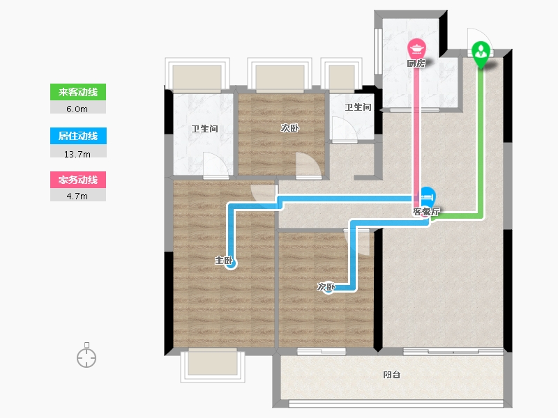 海南省-文昌市-融创高隆湾-92.43-户型库-动静线