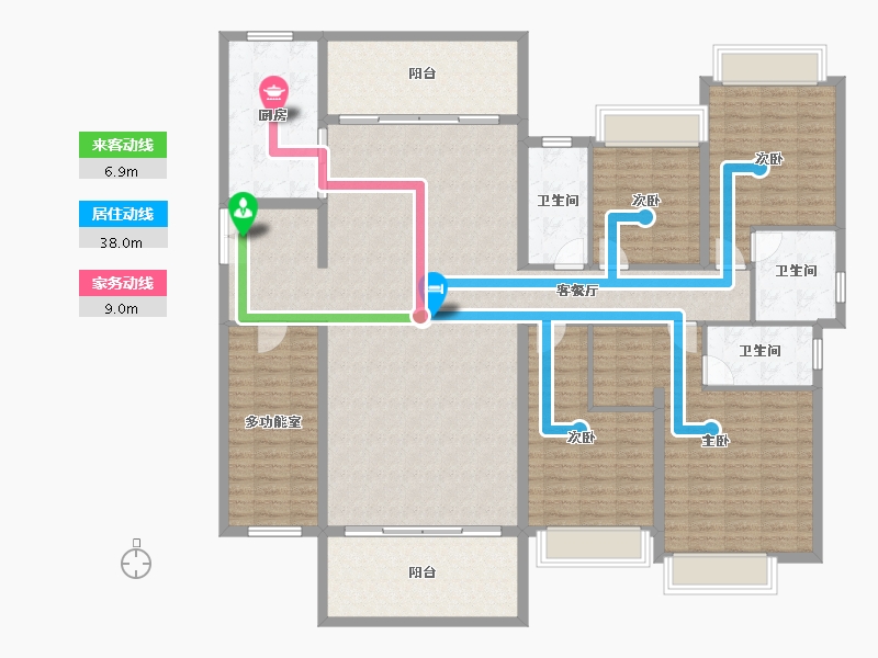 广东省-湛江市-盛和园-190.30-户型库-动静线