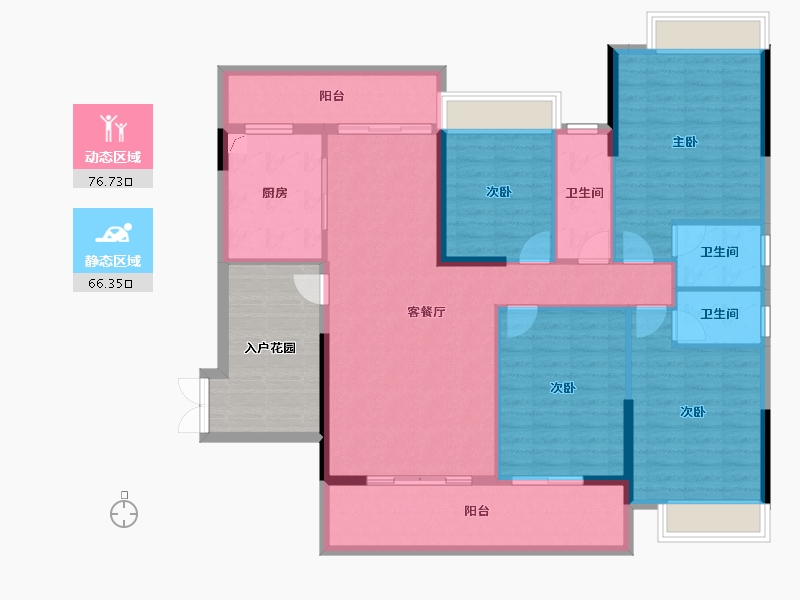 广东省-梅州市-锦绣江南-141.09-户型库-动静分区