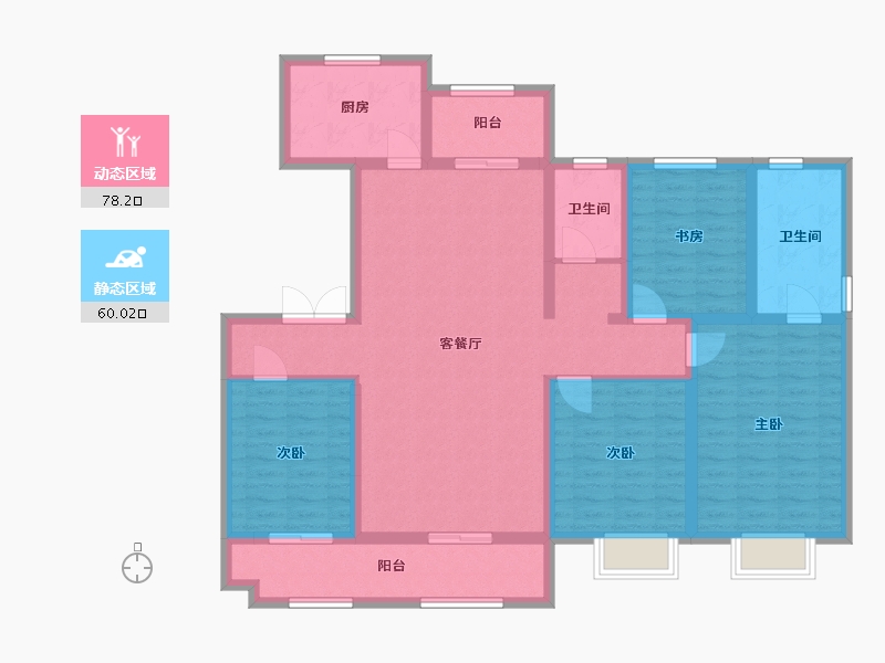 山东省-济南市-中建·长清湖-137.60-户型库-动静分区