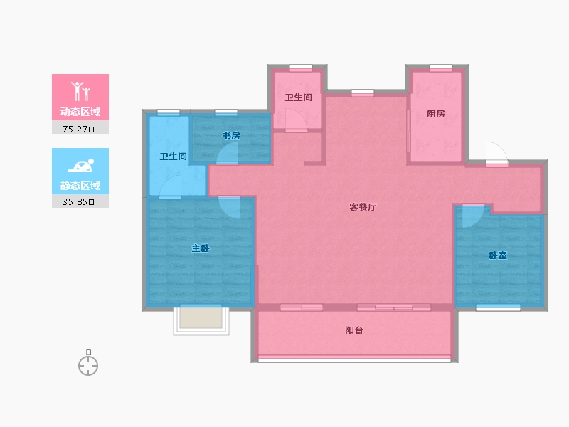 山东省-威海市-威高锦绣四海-101.60-户型库-动静分区