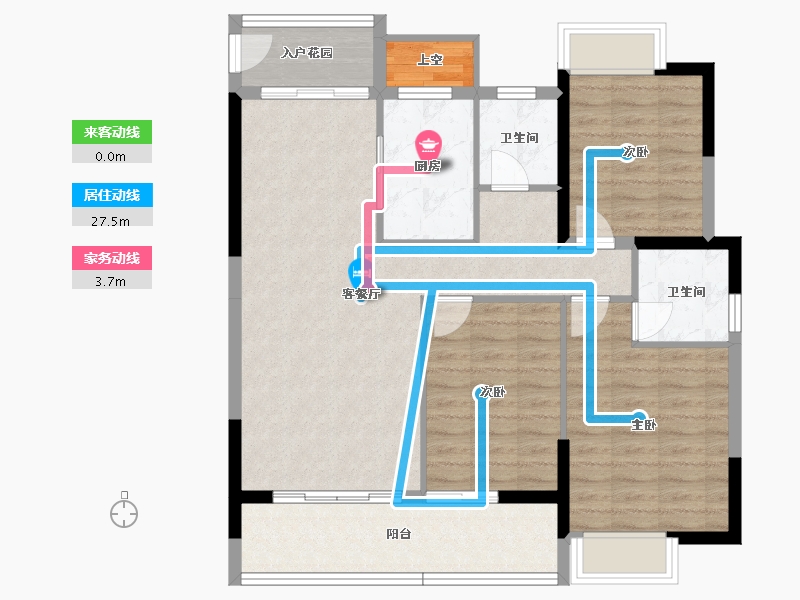 湖北省-黄冈市-中乾融·玺台-97.21-户型库-动静线