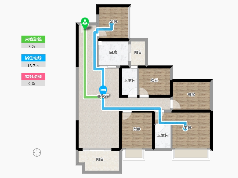 广东省-湛江市-荣基满芳庭-101.07-户型库-动静线